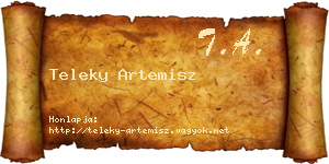 Teleky Artemisz névjegykártya